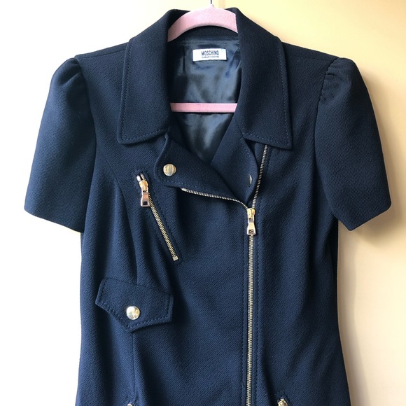 MOSCHINO cheapandchic black wool biker dress - Picture 5 of 8